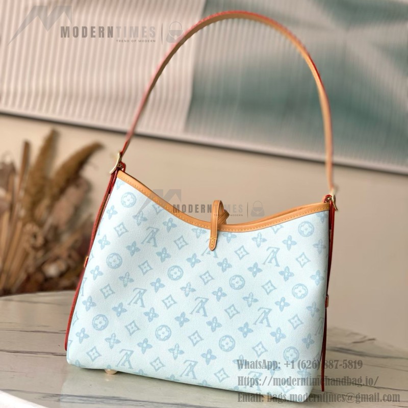Louis Vuitton Carryall Small Bag Monogram Origine Bleu Courrier – Vintage Inspired