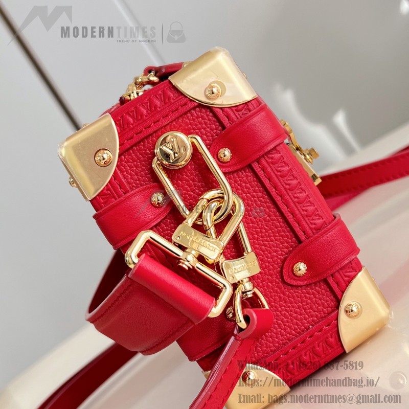 Louis Vuitton Side Trunk Medium Bag M27449 Light Green / M28333 Red