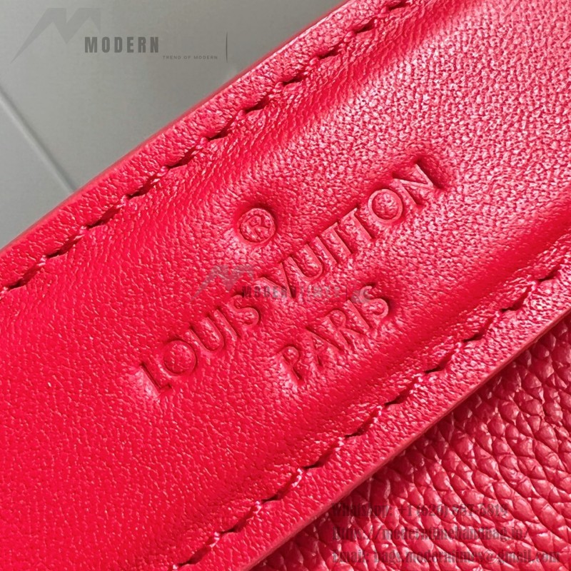 Louis Vuitton Side Trunk Medium Bag M27449 Light Green / M28333 Red