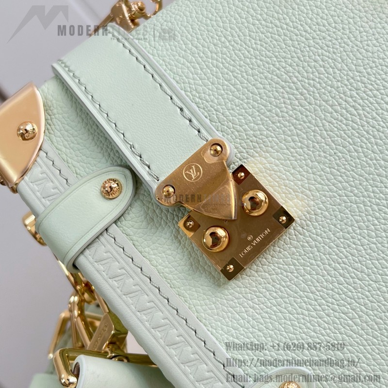 Louis Vuitton Side Trunk Medium Bag M27449 Light Green / M28333 Red