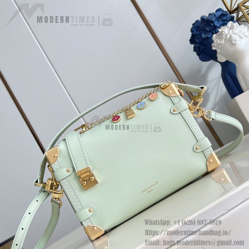 Louis Vuitton Side Trunk Medium Bag M27449 Light Green / M28333 Red