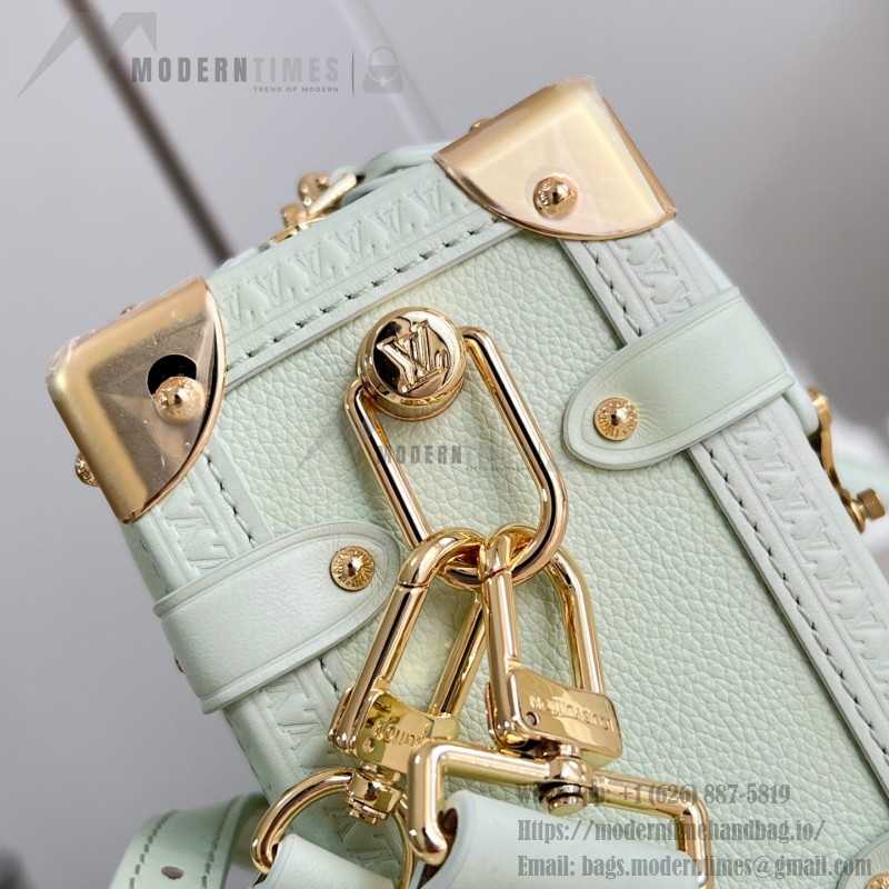 Louis Vuitton Side Trunk Medium Bag M27449 Light Green / M28333 Red