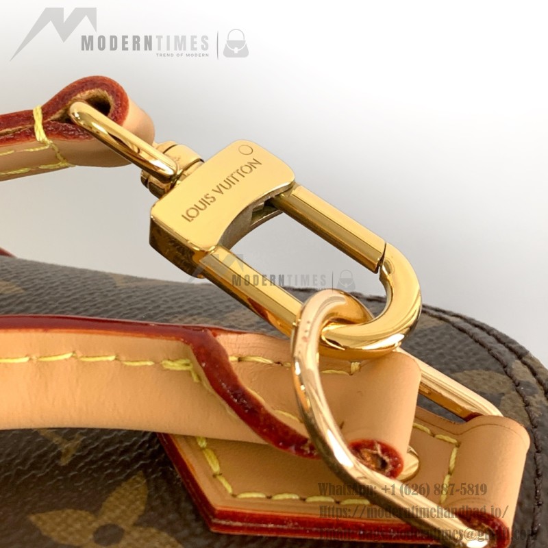 Louis Vuitton Nano Alma Handbag in Monogram Canvas with Leather Trim