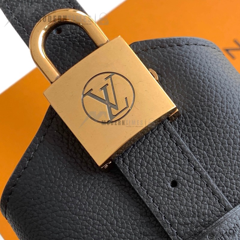 Louis Vuitton Low Key Hobo Bag in grained calfskin leather with adjustable shoulder strap