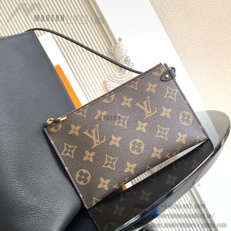 Louis Vuitton Low Key Hobo Bag in grained calfskin leather with adjustable shoulder strap