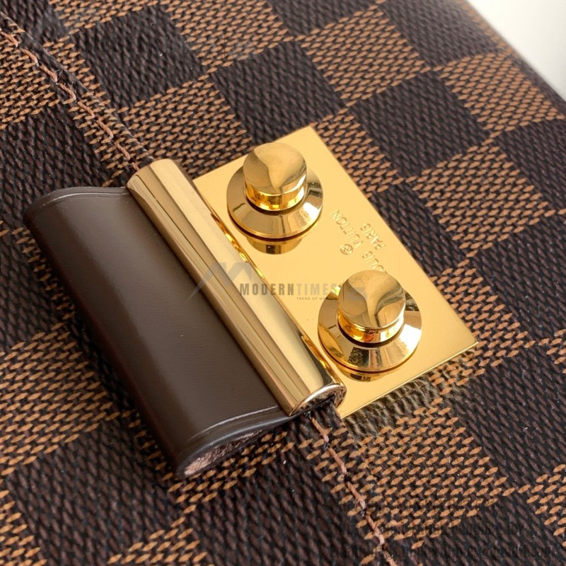 Louis Vuitton Croisette Damier Azur canvas handbag with leather tassel
