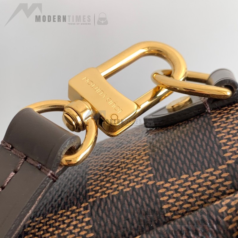 Louis Vuitton Croisette Damier Azur canvas handbag with leather tassel