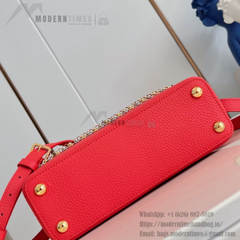 Louis Vuitton Capucines BB LV Confetti red Taurillon leather handbag M28197