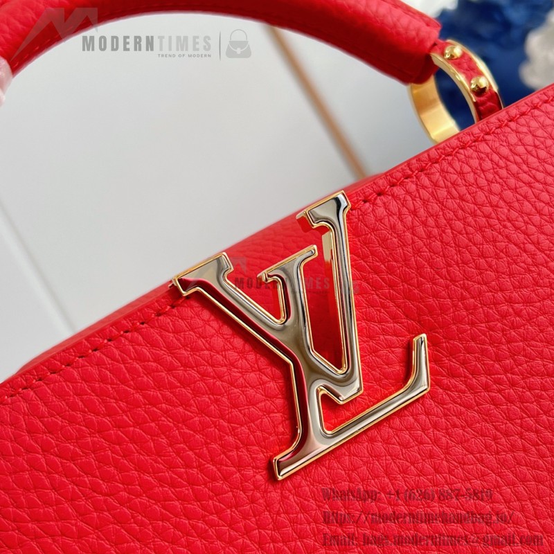 Louis Vuitton Capucines BB LV Confetti red Taurillon leather handbag M28197