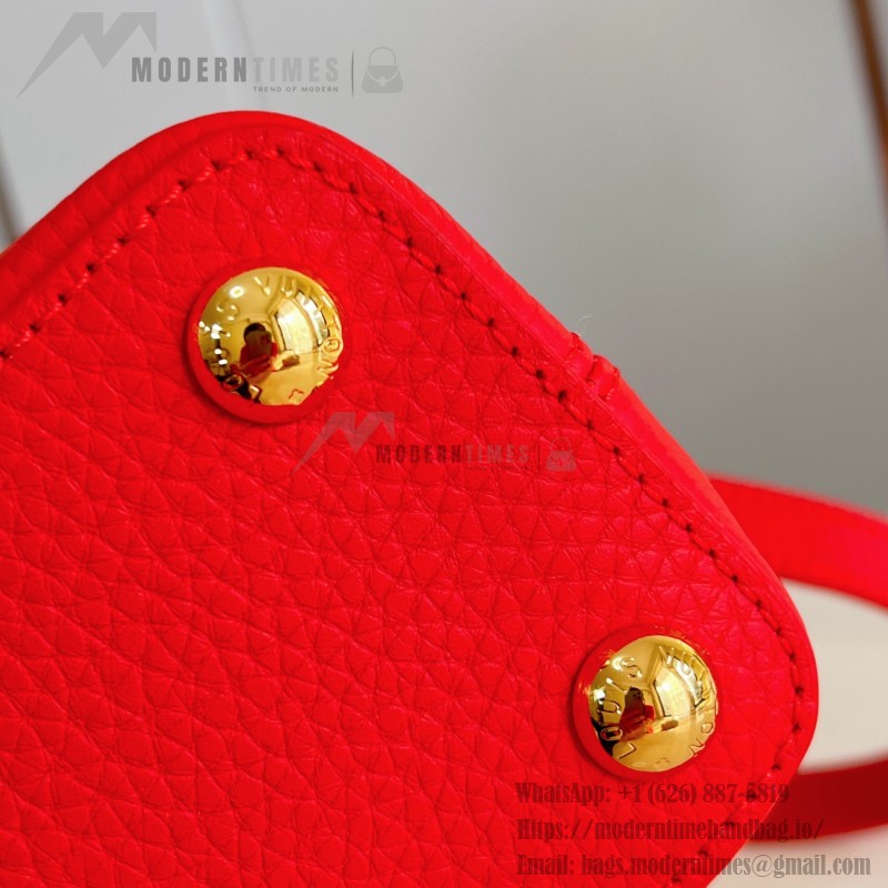 Louis Vuitton Capucines BB LV Confetti red Taurillon leather handbag M28197