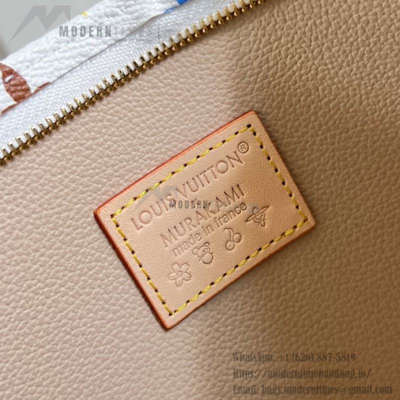 Louis Vuitton Pochette Toilette MM Monogram Multicolore White Cosmetic Pouch