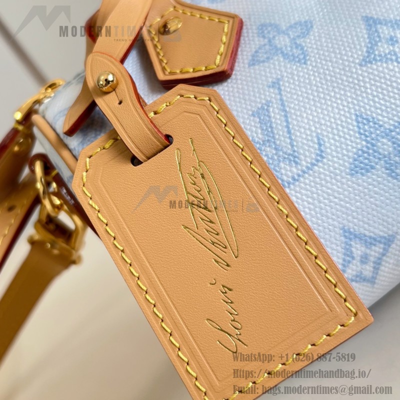 Louis Vuitton Nano Speedy Monogram Origine Blue Handbag