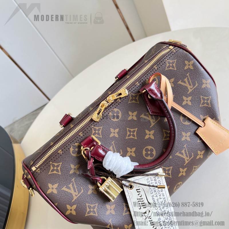 Louis Vuitton Speedy Soft 30 Monogram Anniversary handbag in Monogram canvas with leather trim and travel-inspired accessories