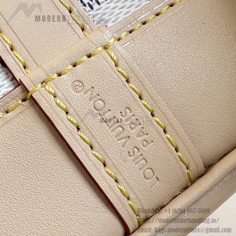 Louis Vuitton Noé BB Damier Azur Bucket Bag N40594 Front View