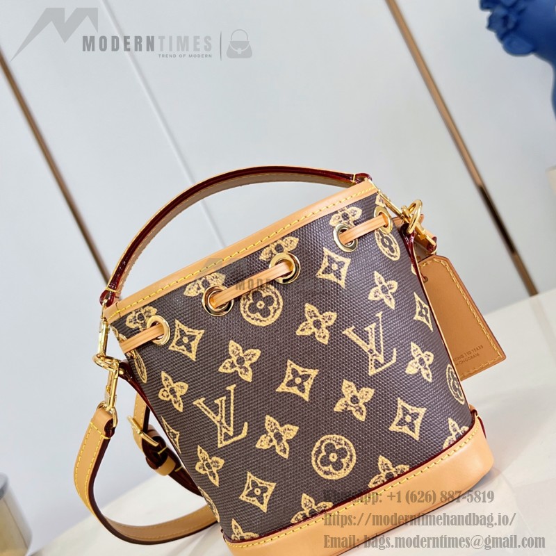 Louis Vuitton Nano Noé Monogram Origine Bucket Bag M27699 Front View