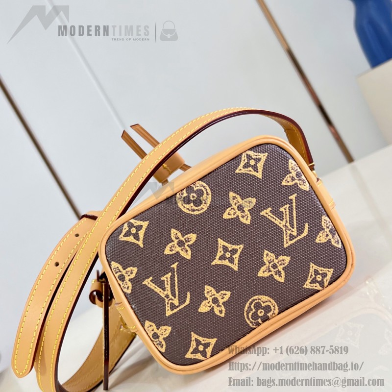 Louis Vuitton Nano Noé Monogram Origine Bucket Bag M27699 Front View