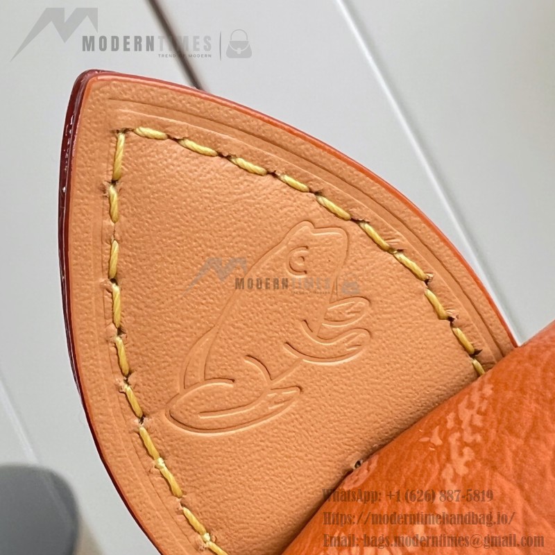 Louis Vuitton Speedy P9 Bandoulière 30 M13904 Embroidered Monogram Orange Leather Bag