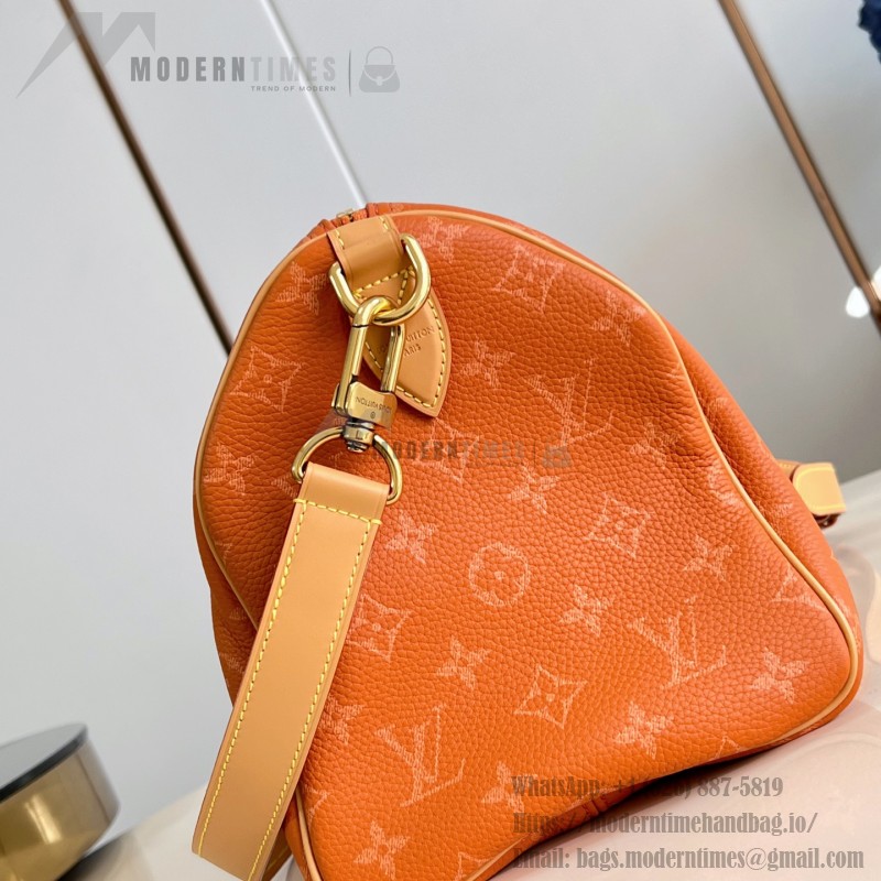 Louis Vuitton Speedy P9 Bandoulière 30 M13904 Embroidered Monogram Orange Leather Bag