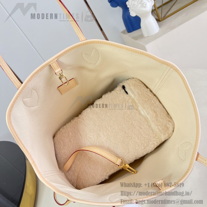 Louis Vuitton M27839 Neverwoof Medium Pet Carrier in White Monogram Multicolore Canvas