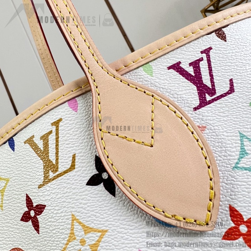 Louis Vuitton M27839 Neverwoof Medium Pet Carrier in White Monogram Multicolore Canvas