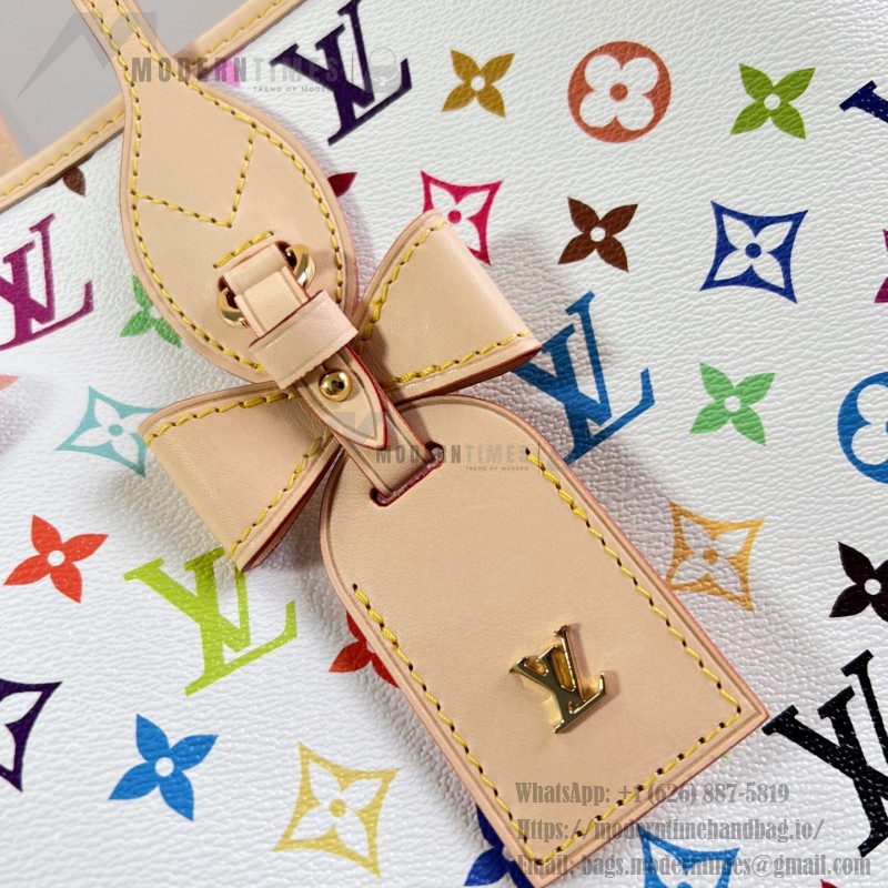 Louis Vuitton M27839 Neverwoof Medium Pet Carrier in White Monogram Multicolore Canvas