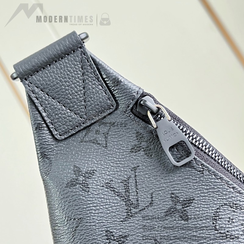 Louis Vuitton Duo Monogram Canvas Taïga Leather M28399 Replica Shoulder Bag