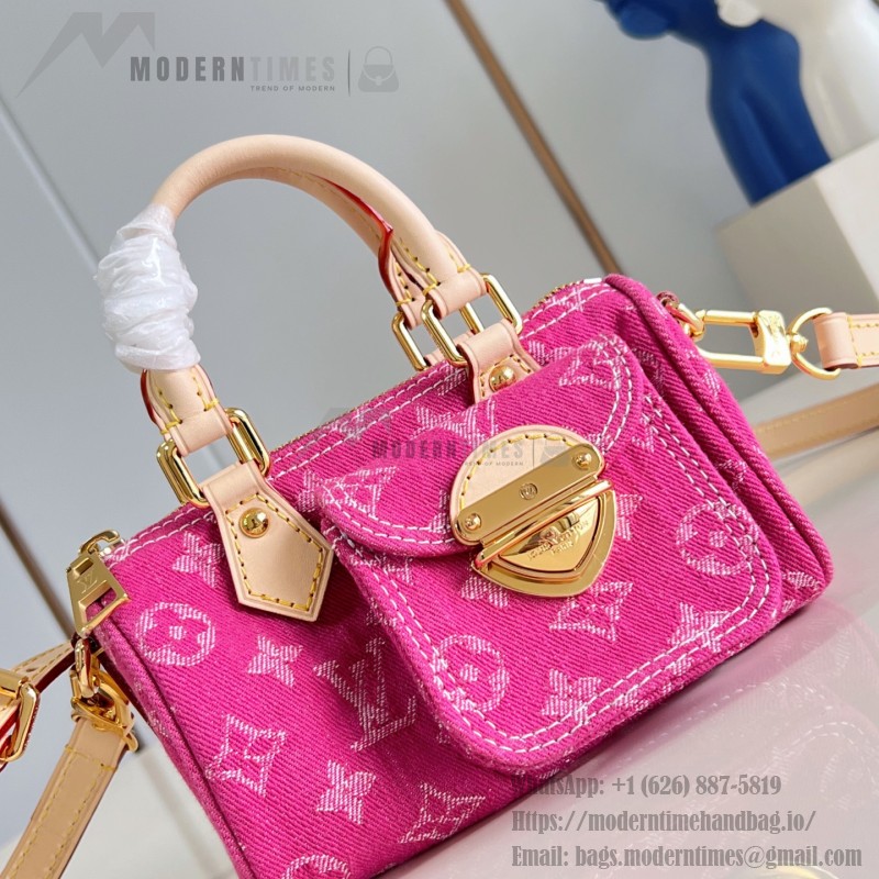 Louis Vuitton Nano Speedy Monogram Denim M27603 Replica Handbag
