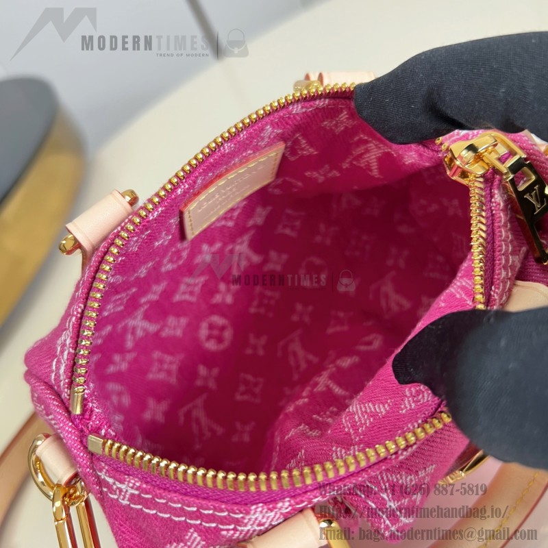 Louis Vuitton Nano Speedy Monogram Denim M27603 Replica Handbag