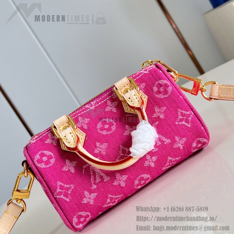 Louis Vuitton Nano Speedy Monogram Denim M27603 Replica Handbag