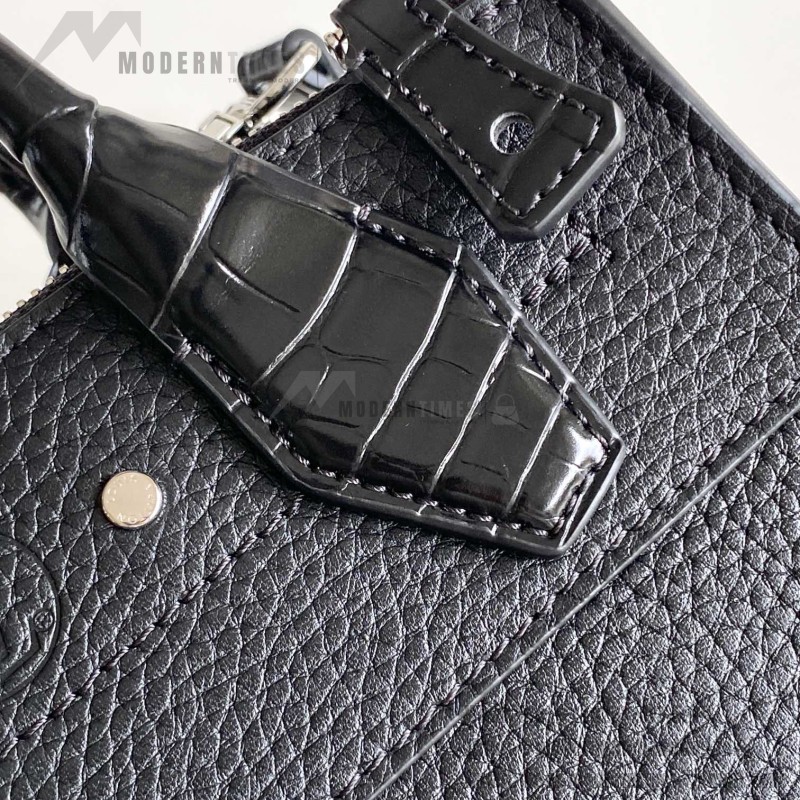 Louis Vuitton-inspired dynamic chip replica handbag in gray black blue and green color options