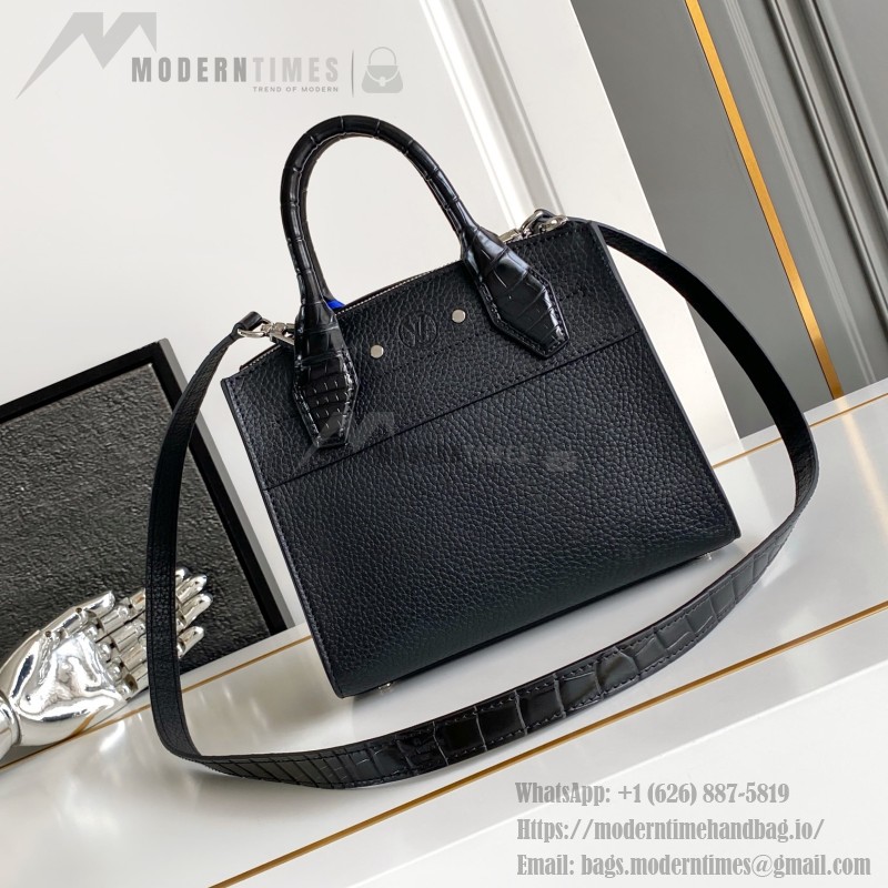 Louis Vuitton-inspired dynamic chip replica handbag in gray black blue and green color options