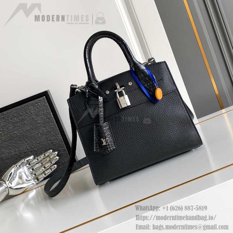 Louis Vuitton-inspired dynamic chip replica handbag in gray black blue and green color options