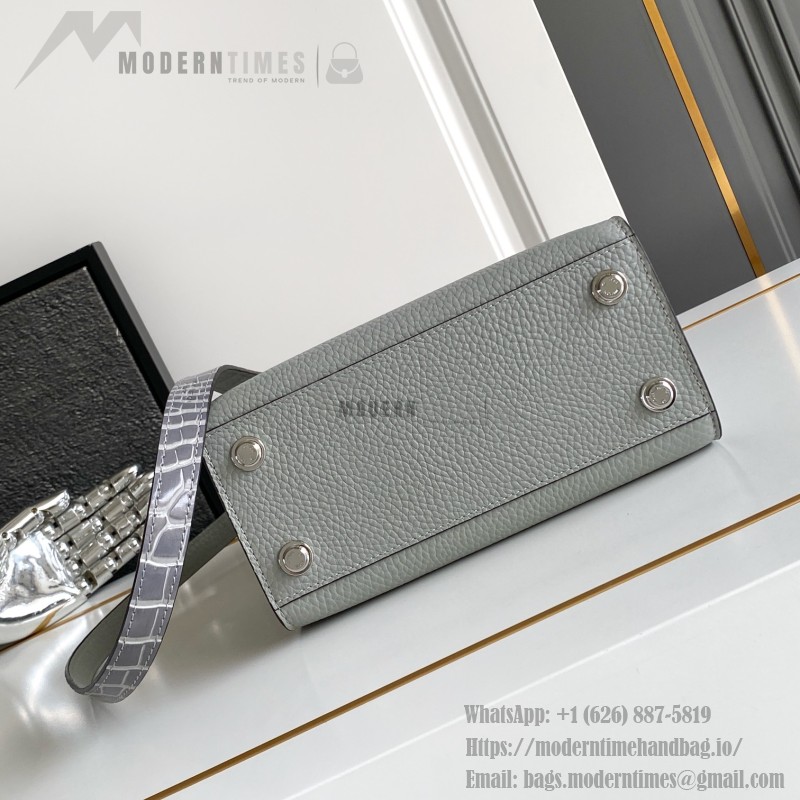 Louis Vuitton-inspired dynamic chip replica handbag in gray black blue and green color options