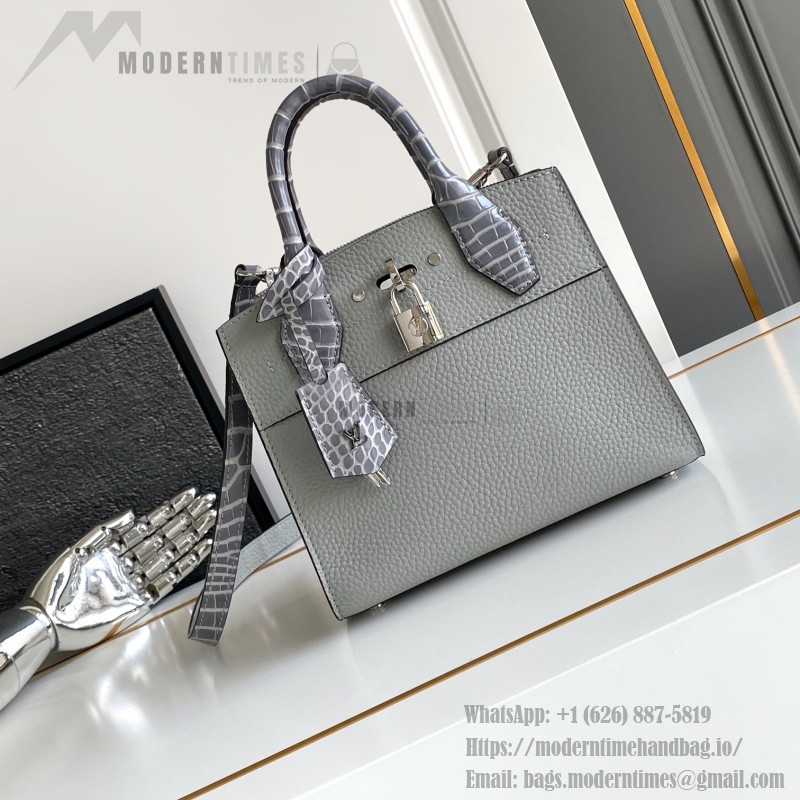 Louis Vuitton-inspired dynamic chip replica handbag in gray black blue and green color options