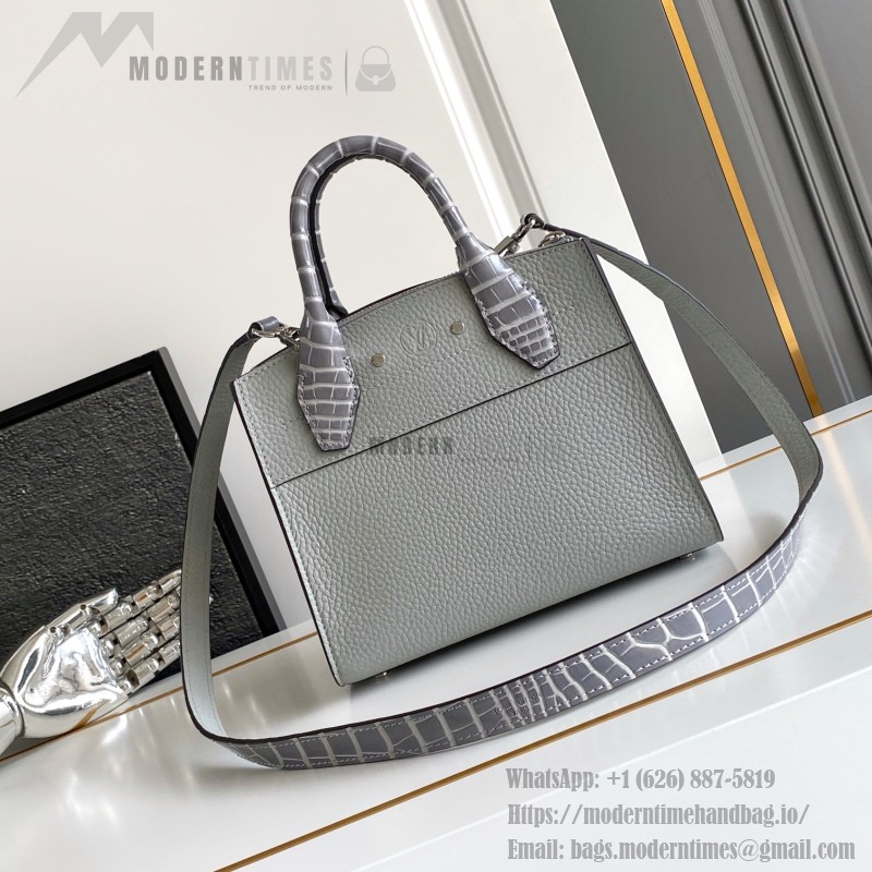 Louis Vuitton-inspired dynamic chip replica handbag in gray black blue and green color options