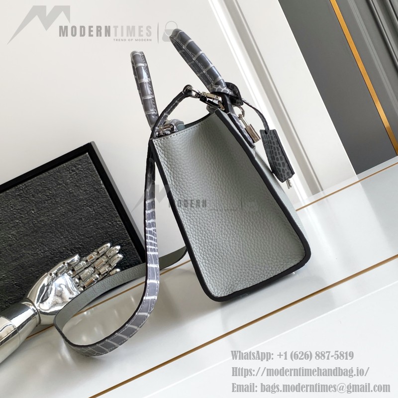 Louis Vuitton-inspired dynamic chip replica handbag in gray black blue and green color options