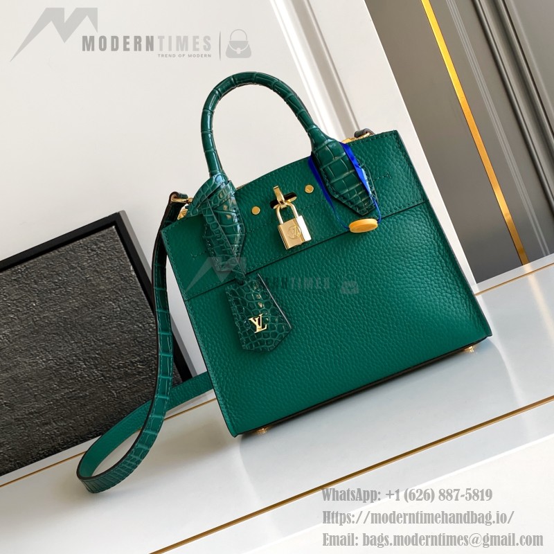 Louis Vuitton-inspired dynamic chip replica handbag in gray black blue and green color options