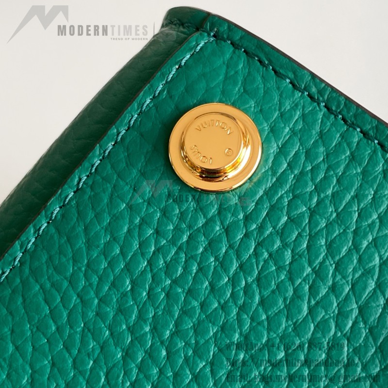 Louis Vuitton-inspired dynamic chip replica handbag in gray black blue and green color options