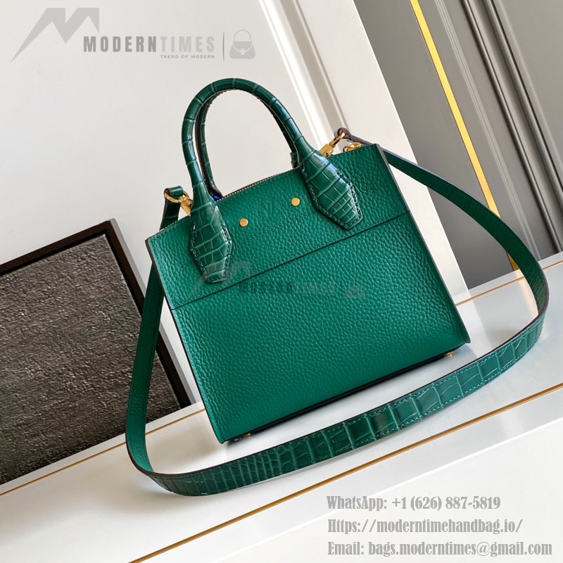 Louis Vuitton-inspired dynamic chip replica handbag in gray black blue and green color options