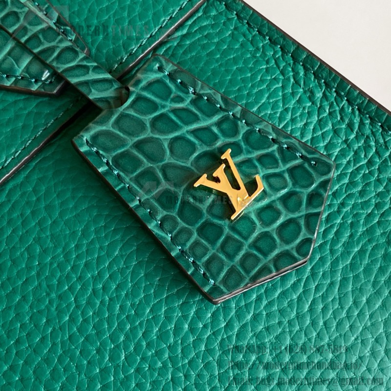 Louis Vuitton-inspired dynamic chip replica handbag in gray black blue and green color options