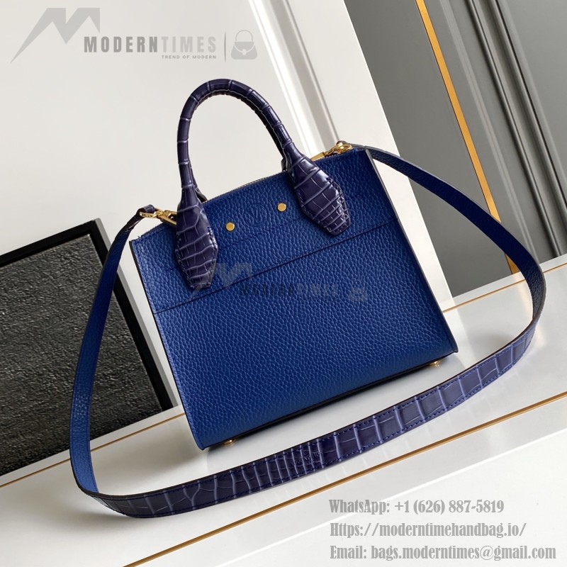 Louis Vuitton-inspired dynamic chip replica handbag in gray black blue and green color options