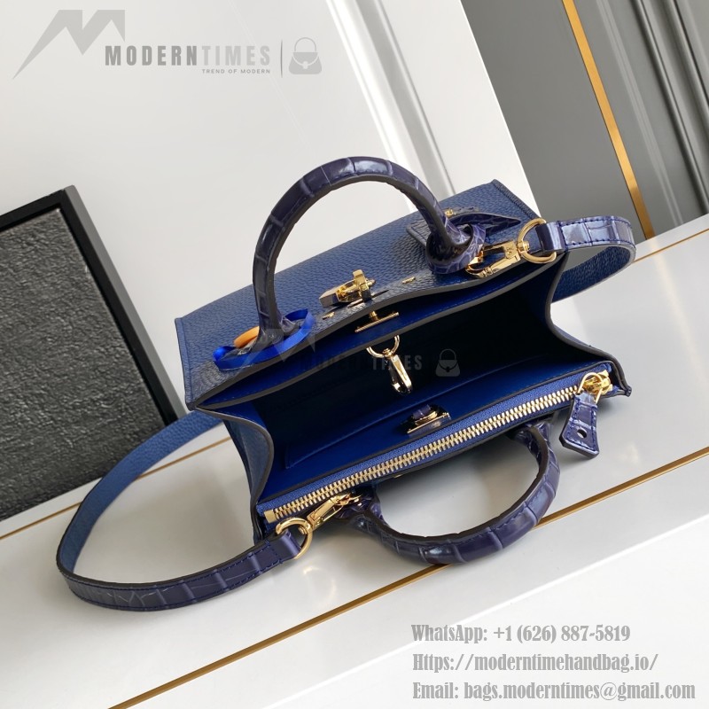 Louis Vuitton-inspired dynamic chip replica handbag in gray black blue and green color options
