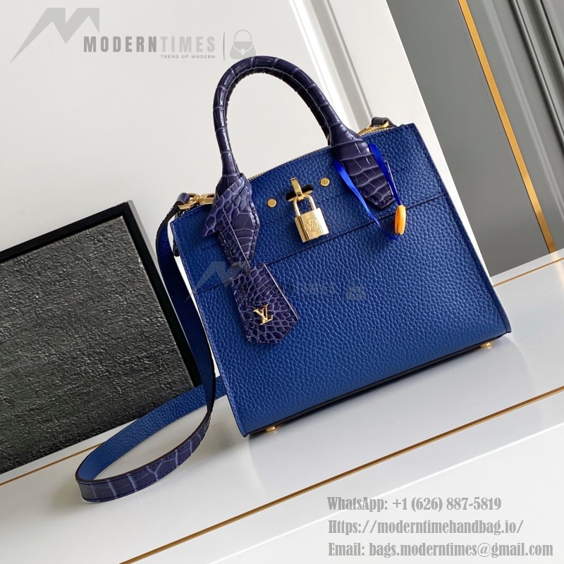 Louis Vuitton-inspired dynamic chip replica handbag in gray black blue and green color options