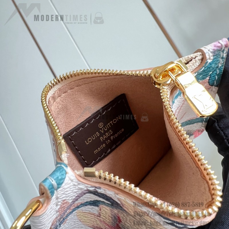 Louis Vuitton All In BB Monogram Eden Dune Floral Bucket Bag M29067 with leather trim and removable pouch