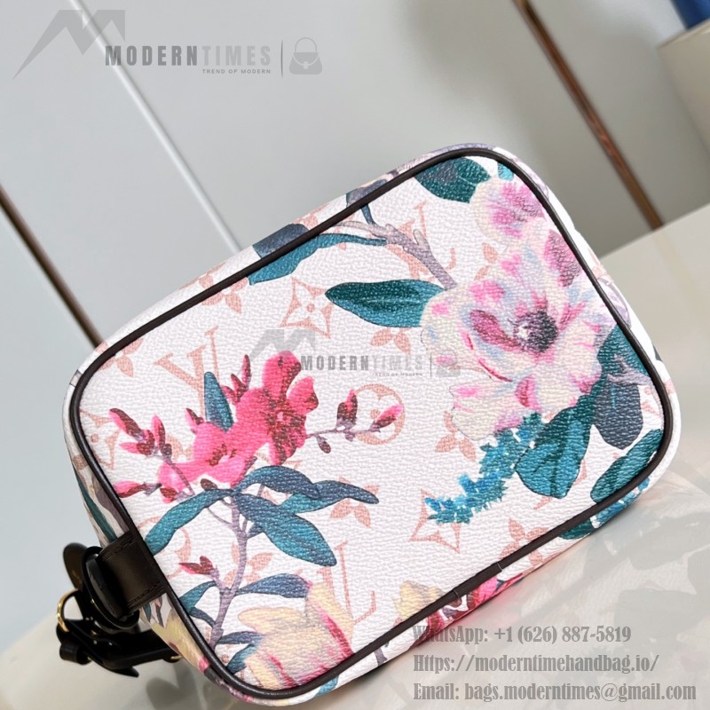 Louis Vuitton All In BB Monogram Eden Dune Floral Bucket Bag M29067 with leather trim and removable pouch