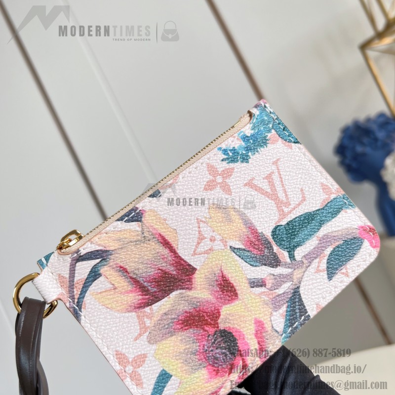 Louis Vuitton All In BB Monogram Eden Dune Floral Bucket Bag M29067 with leather trim and removable pouch