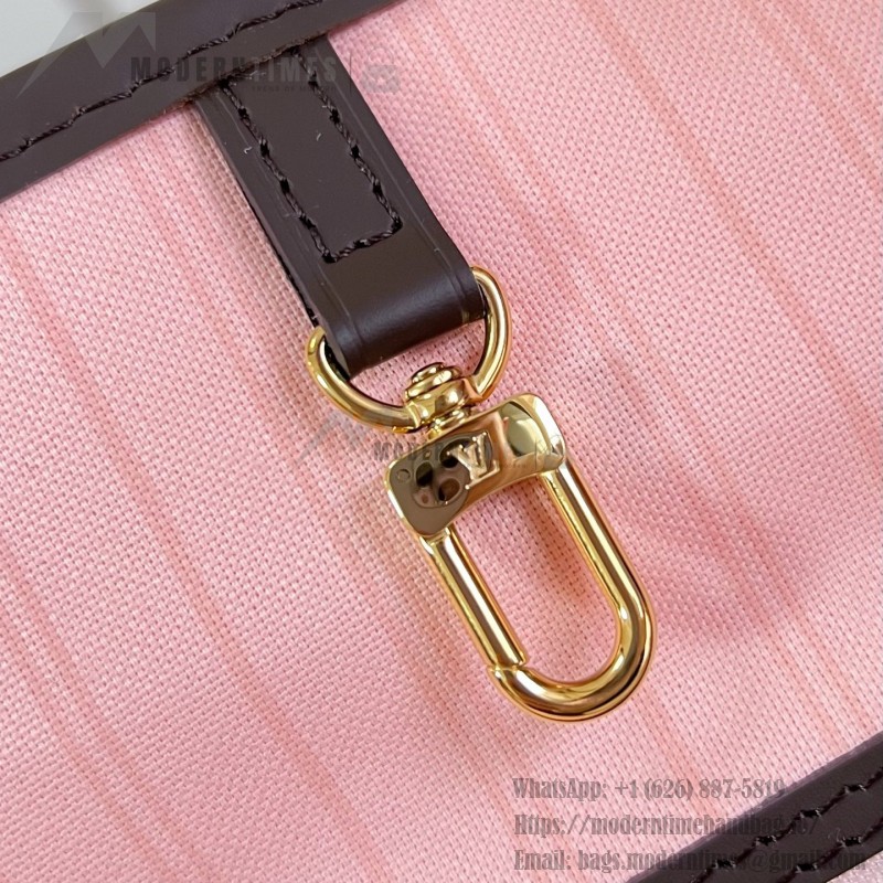 Louis Vuitton Neverfull MM Damier Ebene tote bag N41603 with steel-tone hardware leather trim and removable zip pouch