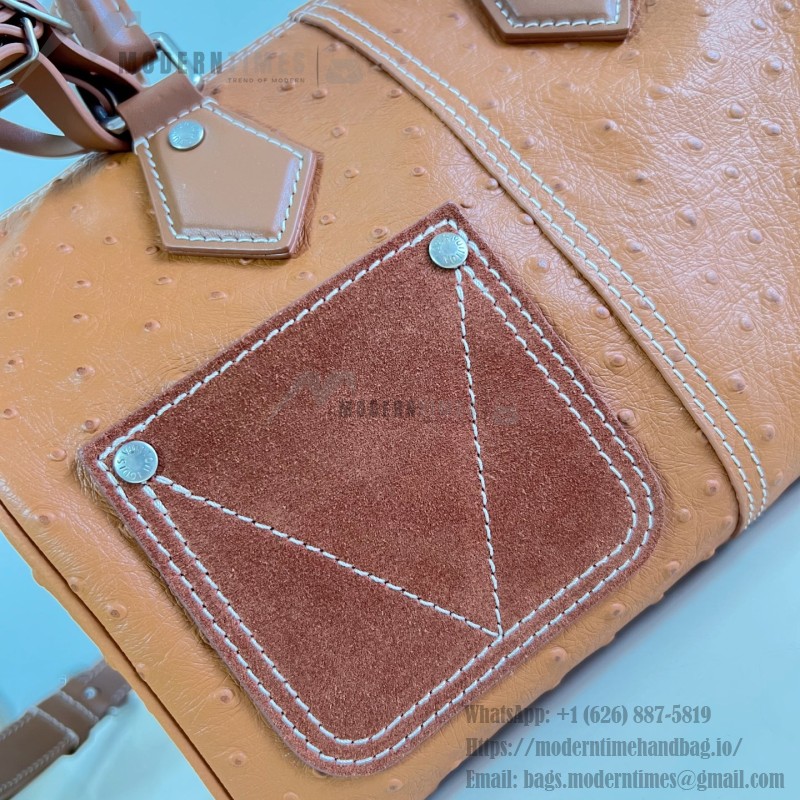Louis Vuitton Speedy P9 Bandoulière 25 Monogram leather handbag N89119 with polished metal hardware and lambskin lining