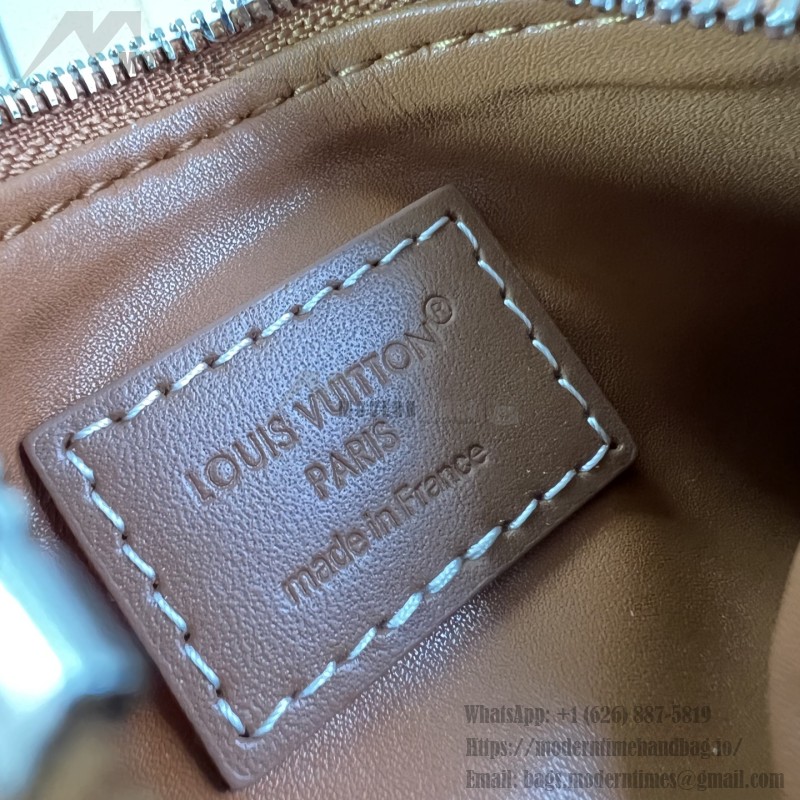 Louis Vuitton Speedy P9 Bandoulière 25 Monogram leather handbag N89119 with polished metal hardware and lambskin lining