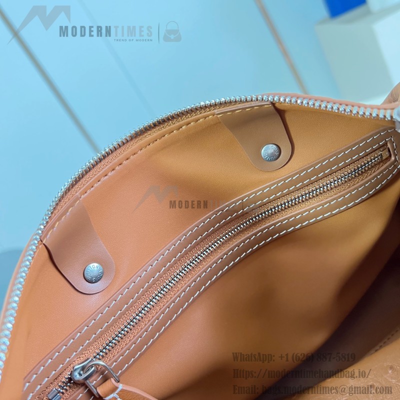 Louis Vuitton Speedy P9 Bandoulière 25 Monogram leather handbag N89119 with polished metal hardware and lambskin lining